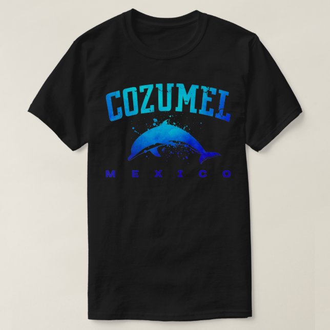 DYKA Dolfin i COZUMEL MEXICO Beach Vacation T Shirt (Design framsida)