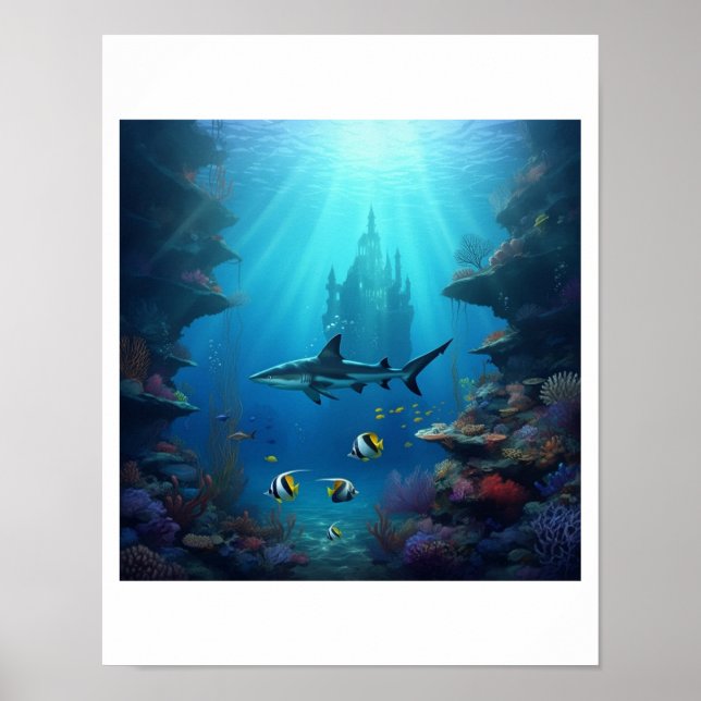 dyka en hemlig rev poster (Framsidan)