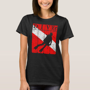 Dyka F för Scuba Diver Periodic Bord Inslag T Shirt
