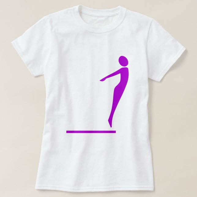 Dyka figuren - lila t shirt (Design framsida)