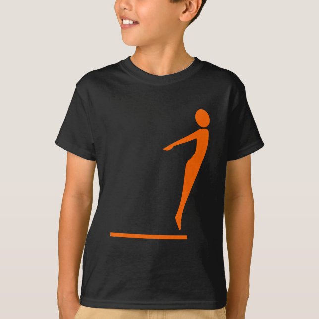 Dyka figuren - orange tee shirt (Framsida)