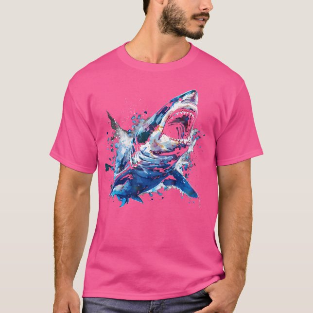 Dyka Fiske efter haj Älskare T Shirt (Framsida)