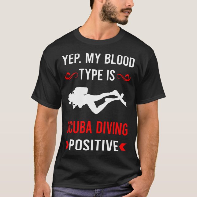 Dyka för blodtyp t shirt (Framsida)