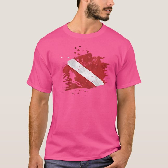 Dyka för dykare Flagga T Shirt (Framsida)