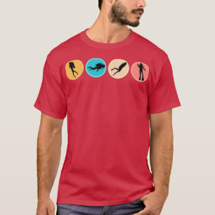 Dyka för dykare under vatten Retro 1 T Shirt