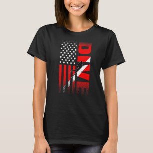 Dyka för flytande Flagga, vattenfri dykdyr 1 T Shirt