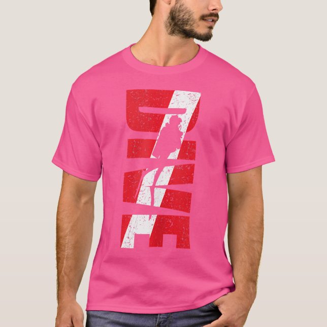 Dyka för skuggsimulering av Flagga nedåt T Shirt (Framsida)