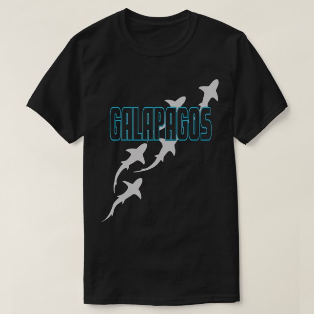 Dyka Galapagos Sharks in Galapagos Islands T Shirt (Design framsida)