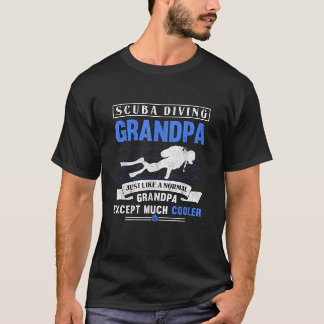 Dyka Grandpa Dive Grandfather Underwater S T Shirt (Framsida)