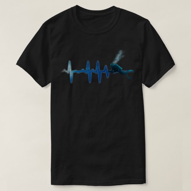 Dyka Heart Beat Best Gift for Diver 4 T Shirt (Design framsida)
