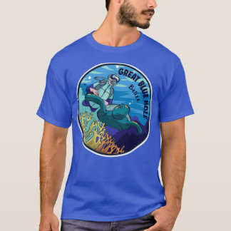 Dyka i Underbara blåa Hål Belize T Shirt