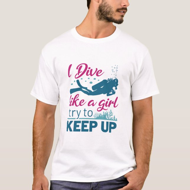 Dyka jag äter som en tjej försöker Behålla upp T Shirt (Framsida)
