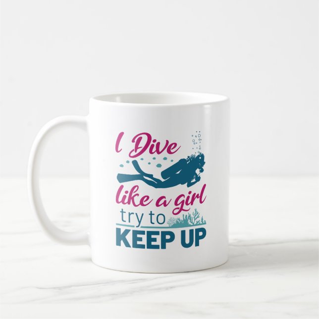 Dyka jag lever som en tjej försöker Behålla upp Kaffemugg (Vänster)