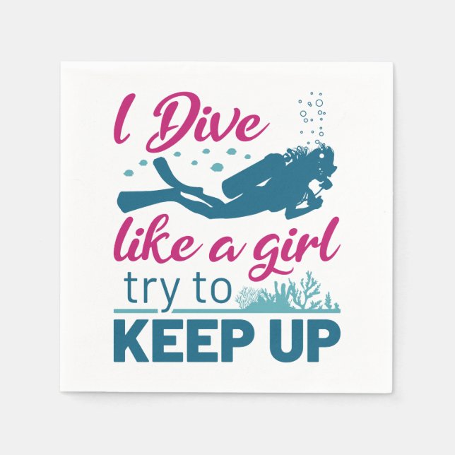 Dyka jag lever som en tjej försöker Behålla upp Pappersservett (Framsidan)