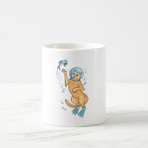 Dyka Kattjakt på fisk Kaffemugg