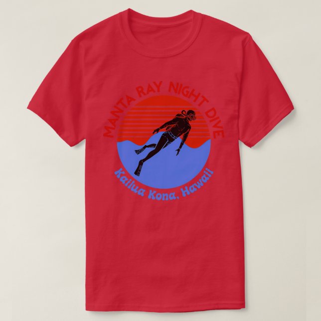 Dyka Manta Ray Night Dive T Shirt (Design framsida)
