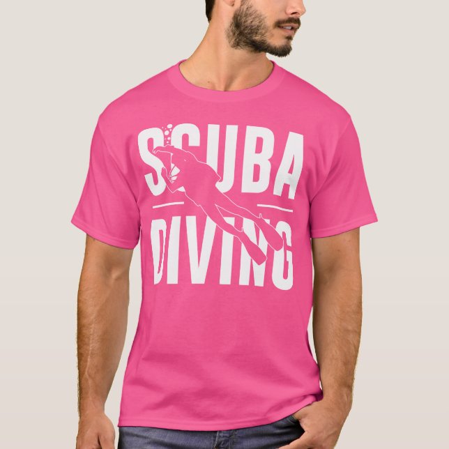 Dyka med en suba-dykare t shirt (Framsida)
