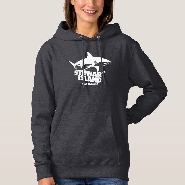 Dyka med hajar - Stewart-ön T Shirt (Framsida)