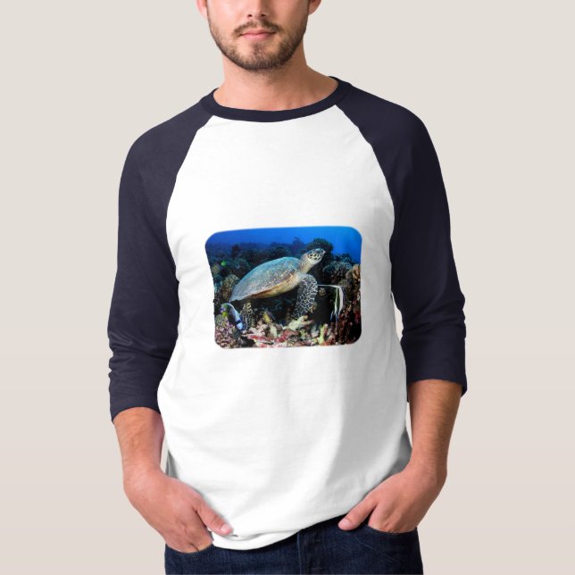 Dyka med sköldpaddor t shirt (Framsida)