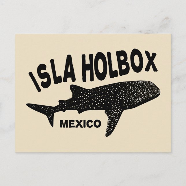 Dyka med Whale Sharks Isla Holbox Mexiko Vykort (Framsida)