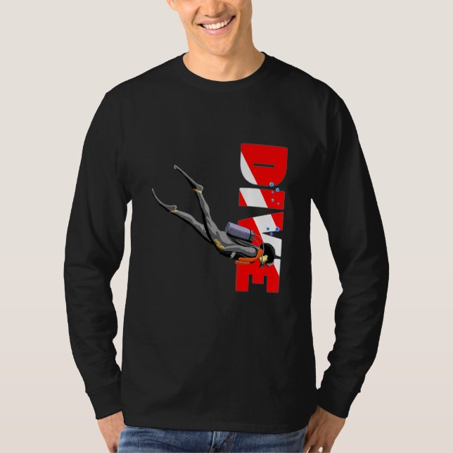 Dyka, nedåt Flagga 1 T Shirt (Framsida)