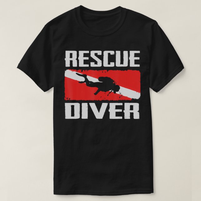 Dyka Ocean Diver Rädding Diver T Shirt (Design framsida)