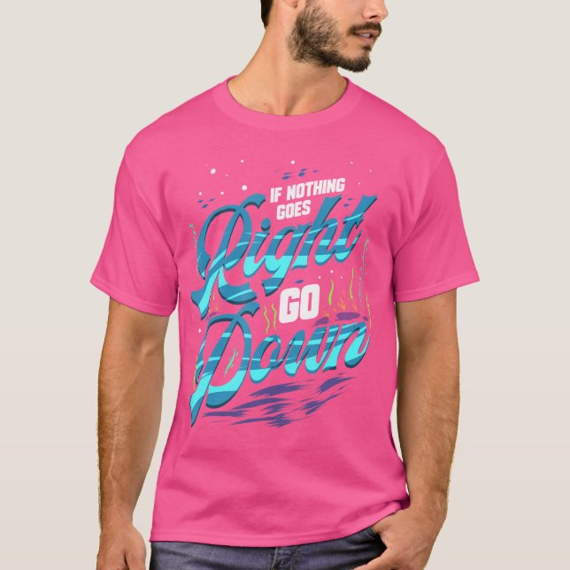 Dyka Offert för djuphavsdykare och Freedivi T Shirt (Framsida)