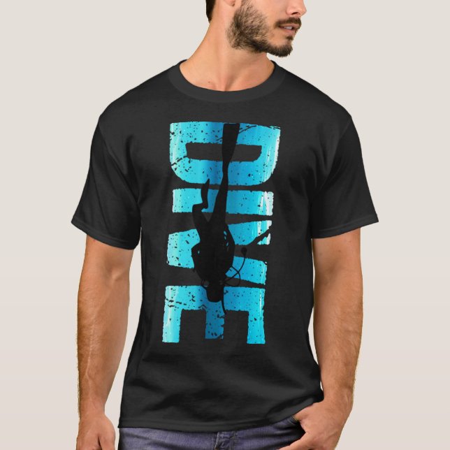 Dyka Pappa Dive Ocean Diving Freediving Apne T Shirt (Framsida)