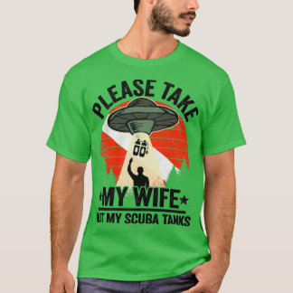 Dyka Pappa Diver Down Flagga Vintage Ufo Funny T Shirt