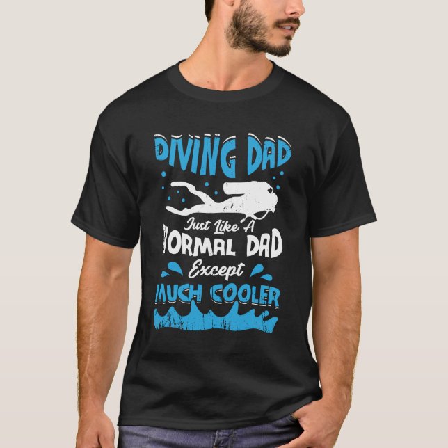 Dyka Pappa Diver Far Instruktör Gift T Shirt (Framsida)