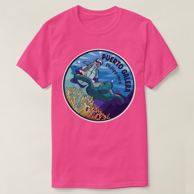 Dyka Puerto Galera Filippinerna T Shirt (Design framsida)