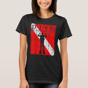 Dyka R för Scuba Diver Periodic Bord Inslag T Shirt