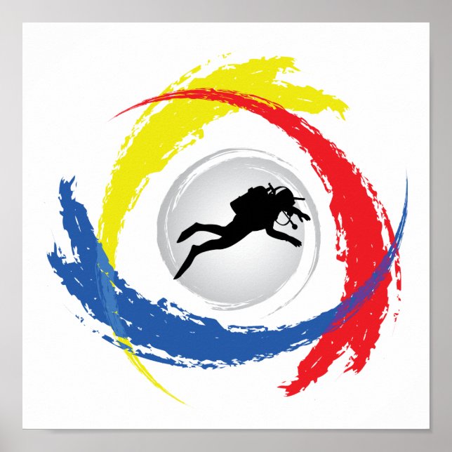 Dyka, tricolor-emblem poster (Framsidan)