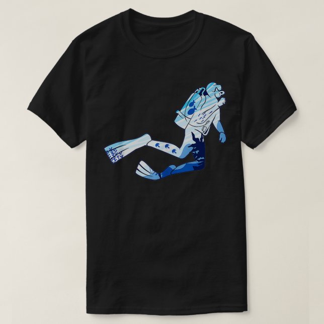 Dyka under Vatten Snorkeling Ocean Life Scu T Shirt (Design framsida)