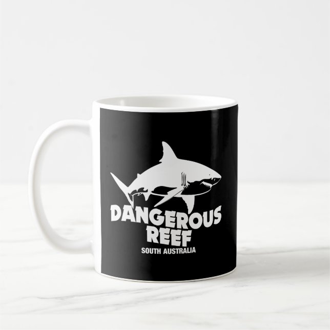 Dyka Underbara vithajar - Farligt rev Kaffemugg (Vänster)