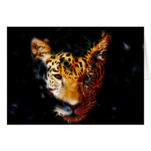 Dyka upp för tiger hälsningskort