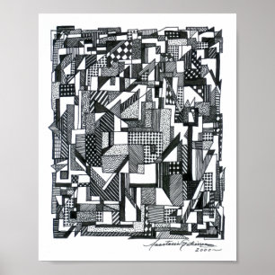 Dyka upp geometri poster