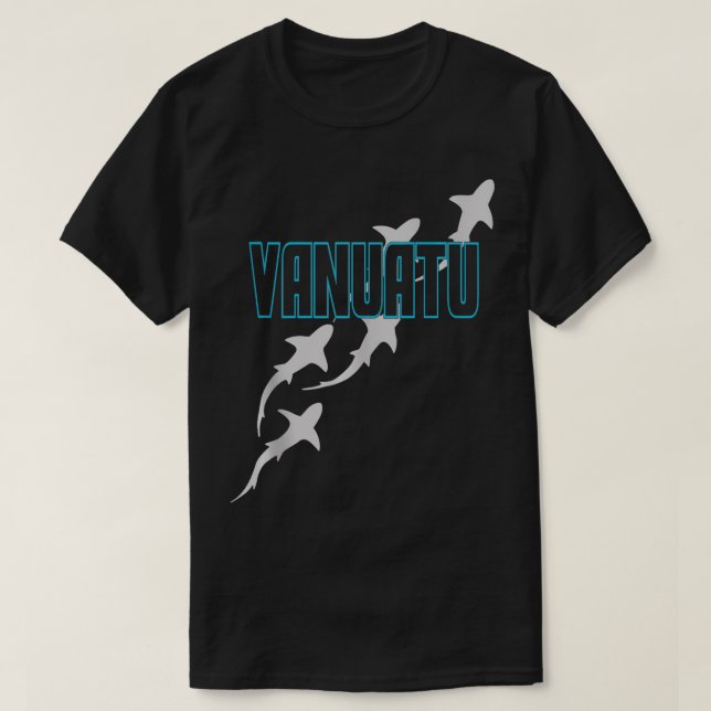 Dyka Vanuatu-Dyka med Sharks Vanu T Shirt (Design framsida)