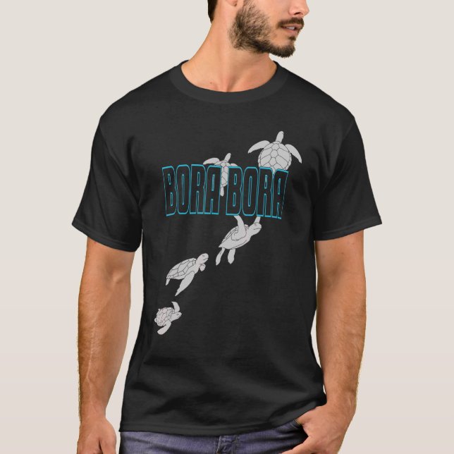 Dykan Bora Bora Sea Turtles med sköldpaddor T Shirt (Framsida)