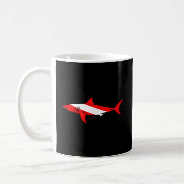 Dykan Dive Shark för Diver Kaffemugg (Vänster)