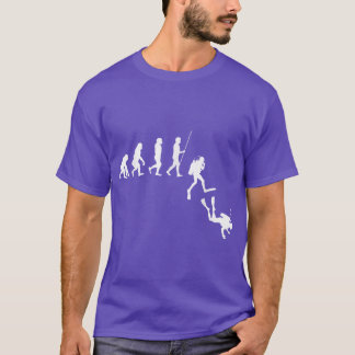 Dykande Evolution Rolig Scuba Dykare Oceanliv Evol T Shirt