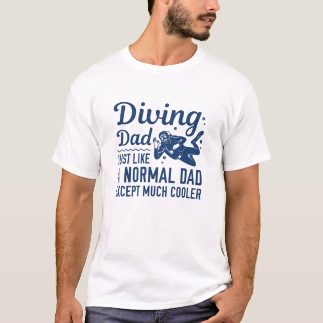 Dykande Pappa T Shirt (Framsida)