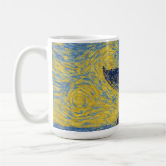 Dykande puckelval van Gogh stil muggar