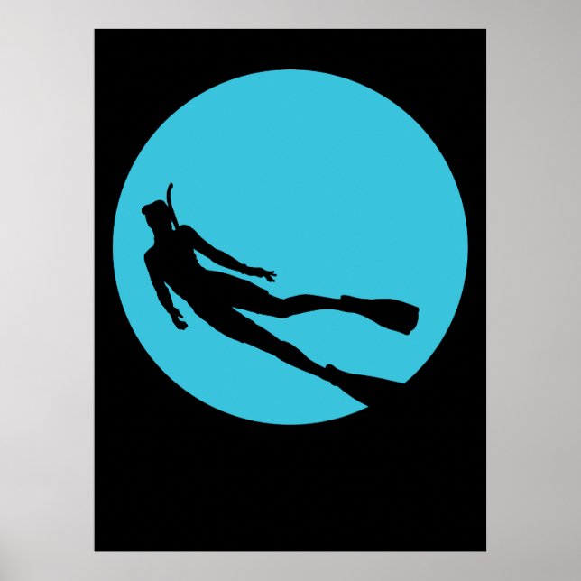 Dykande silhuett poster (Framsidan)