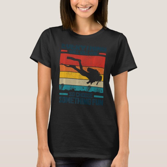 Dykans Vintage, offertdykare T Shirt (Framsida)
