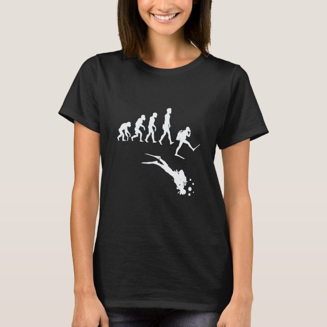 Dykar Evolution Scuba Dykinstruktör Scuba Dykning T Shirt (Framsida)
