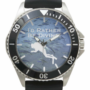 Dykardesign "Jag hellre vara dykning" Armbandsur