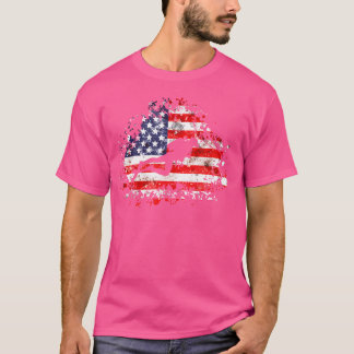 Dykare Amerikansk Flagga Scuba Dykning Dykare T Shirt