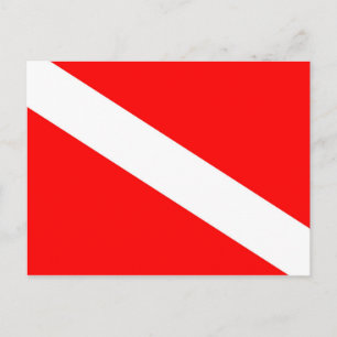 dykare flagga vykort