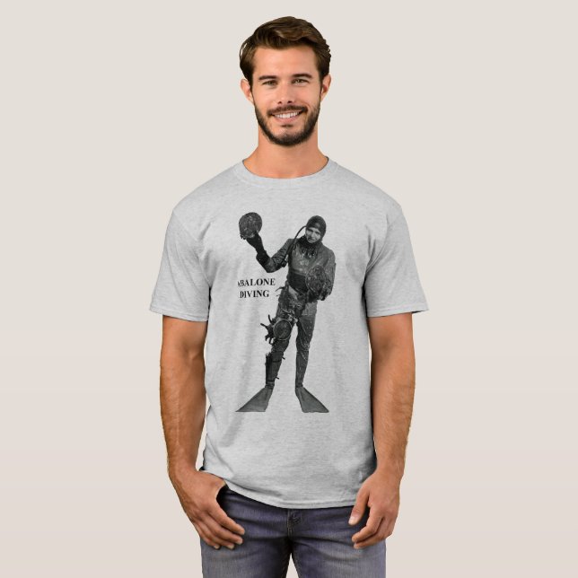 Dykare för vintagereklamfilmAbalone Tee Shirt (Hel framsida)